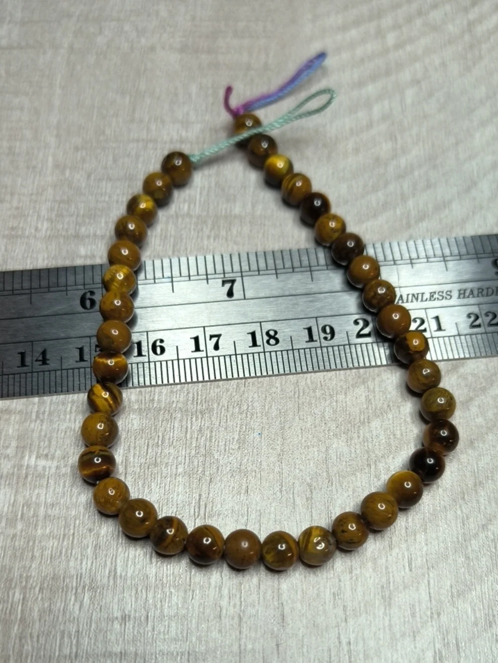 #5- 6mm Natural Tiger’s Eye 8-Inch Bead Strand